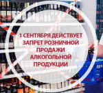 В День знаний 1 сентября 2025 года будет действовать запрет на продажу алкогольной продукции в предприятиях розничной торговли